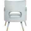 Safavieh Home Blair Retro Glam Slate Blue Velvet and Gold Wingback Accent Chair(Slate Blue / Gold)