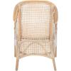 Safavieh Home Collection Charlie Cushioned Accent Chair, Grey White Wash/White(Grey White Wash/White)