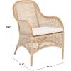 Safavieh Home Collection Charlie Cushioned Accent Chair, Grey White Wash/White(Grey White Wash/White)