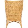 Safavieh Home Collection Cristen Rattan Cushion Accent Chair, Natural White Wash/White (ACH6513A)(Natural / White)