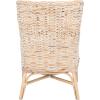 Safavieh Home Collection Cristen Rattan Cushion Accent Chair, Natural White Wash/White (ACH6513A)(Natural White Wash / White)