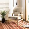 Safavieh Home Collection Tarly Burgundy and Natural Accent Chair(Beige / Natural)