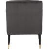 Safavieh Home Mara Retro Glam Navy Velvet and Gold Tufted Accent Chair(Shale / Gold)