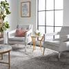 Safavieh Home Mara Retro Glam Navy Velvet and Gold Tufted Accent Chair(Silver / Gold)