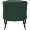 Safavieh Home Stazia Retro Glam Blush Pink and Black Wingback Accent Chair(Forest Green / Black)