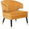 Safavieh Home Stazia Retro Glam Blush Pink and Black Wingback Accent Chair(Marigold / Black)