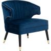 Safavieh Home Stazia Retro Glam Blush Pink and Black Wingback Accent Chair(Navy / Black)
