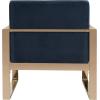 Safavieh Home Vasco Navy Velvet and Brass Accent Chair