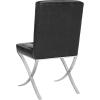 Safavieh Home Walsh Navy Velvet and Chrome Tufted Side Chair(Black)