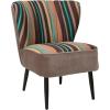 Safavieh Mercer Collection Waverly Mid-Century Rainbow Striped Accent Chair(Multi Color)