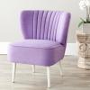 Safavieh Mercer Collection Waverly Mid-Century Rainbow Striped Accent Chair(purple)
