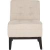 SAFAVIEH Mercer Collection Alexa Ivory Linen Armless Club Chair