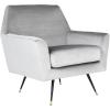 Safavieh Accent Chair, Normal, Light Grey Velvet(Light Grey)