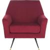 Safavieh Accent Chair, Normal, Light Grey Velvet(Maroon)