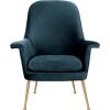 Safavieh Couture Home Aimee Retro Glam Dusty Rose Pink Velvet Arm Chair(Navy / Gold)