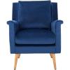 Safavieh Home Astrid Navy and Natural Oak Mid-Century Arm Chair(Navy / Natural)