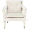 Safavieh Home Mara Retro Glam Navy Velvet and Gold Tufted Accent Chair(Silver / Gold)