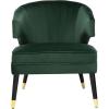 Safavieh Home Stazia Retro Glam Blush Pink and Black Wingback Accent Chair(Forest Green / Black)