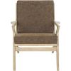 Safavieh Home Varys Light Brown Faux Leather and White Wash Accent Chair