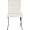 Safavieh Home Walsh Navy Velvet and Chrome Tufted Side Chair(White)