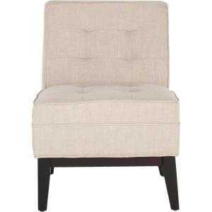 SAFAVIEH Mercer Collection Alexa Ivory Linen Armless Club Chair