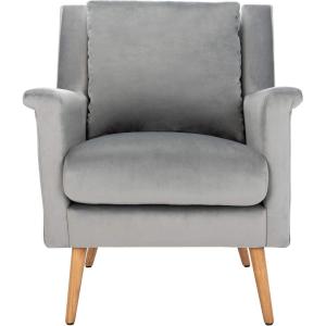 Safavieh Home Astrid Navy and Natural Oak Mid-Century Arm Chair(Stone / Natural)