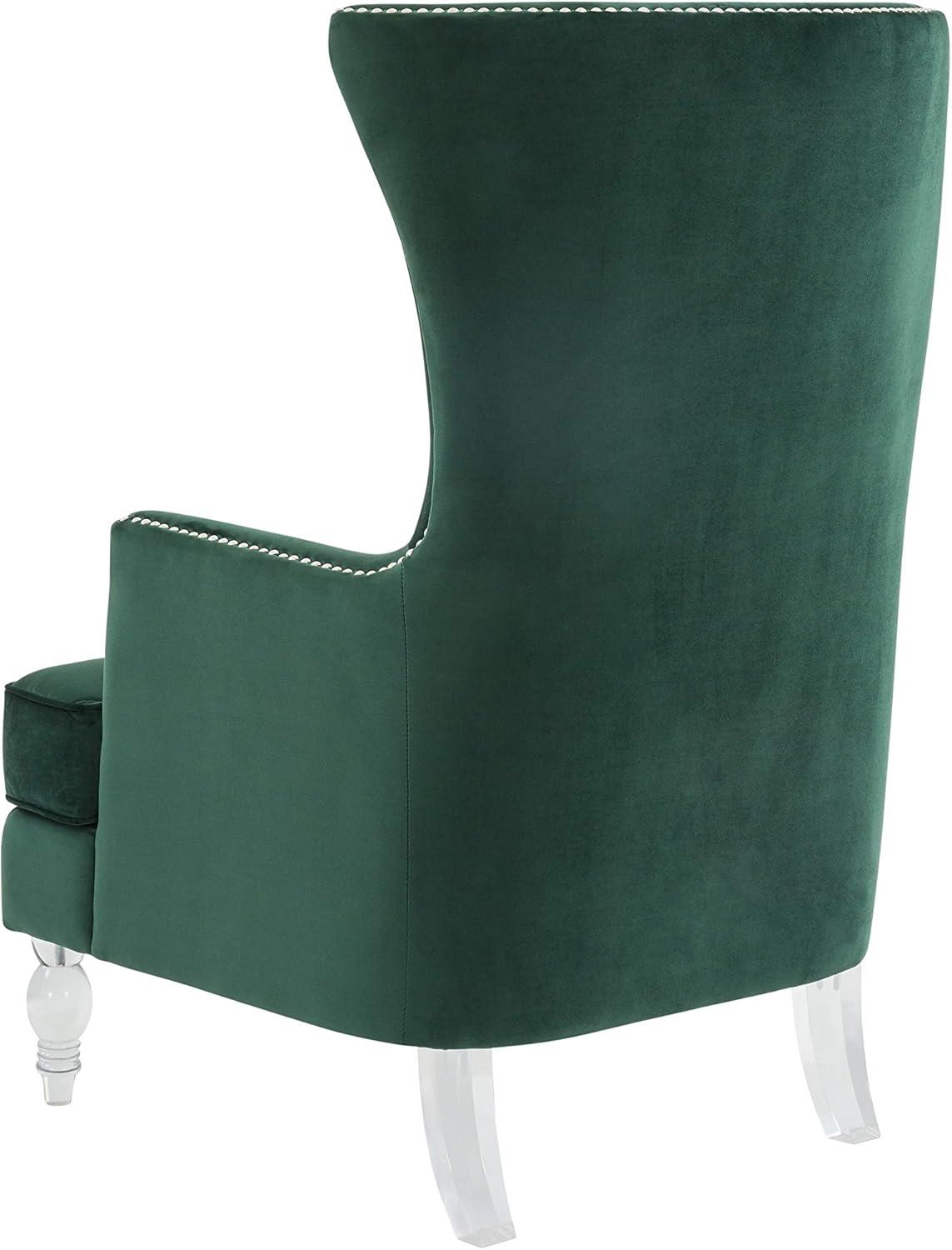 image:imageSafavieh Couture Geode Modern Light Blue Wingback ChairForest Green