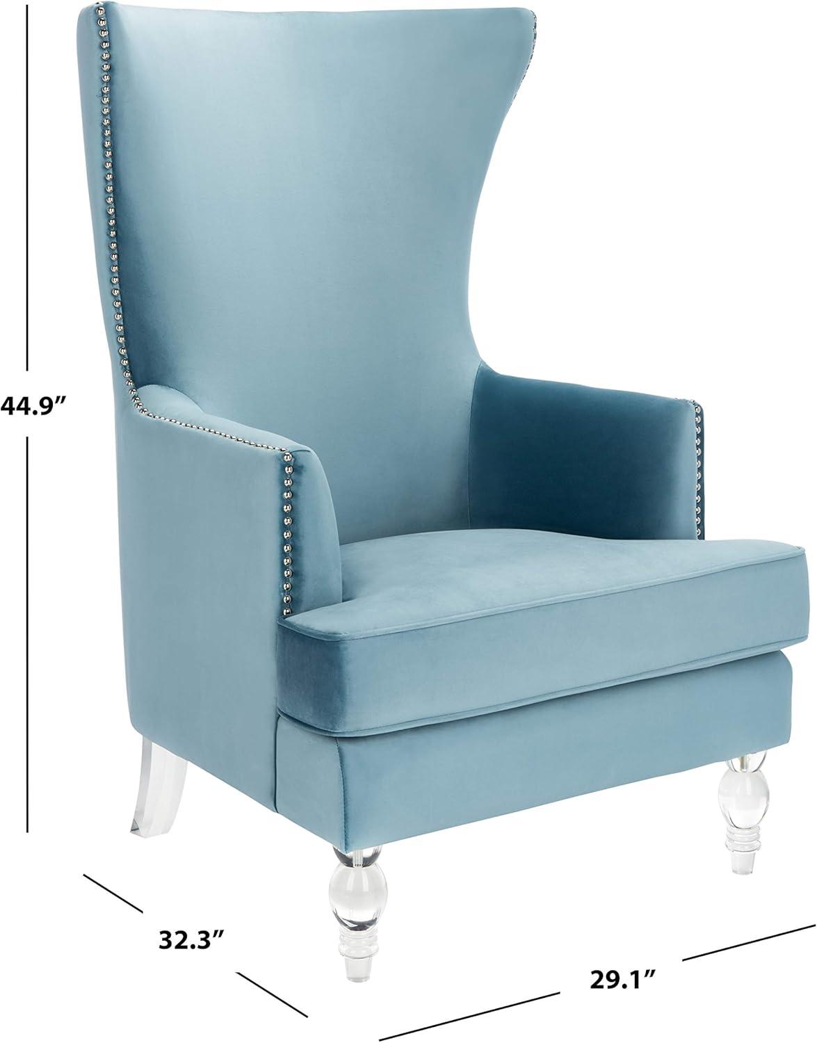 image:imageSafavieh Couture Geode Modern Light Blue Wingback ChairLight Blue