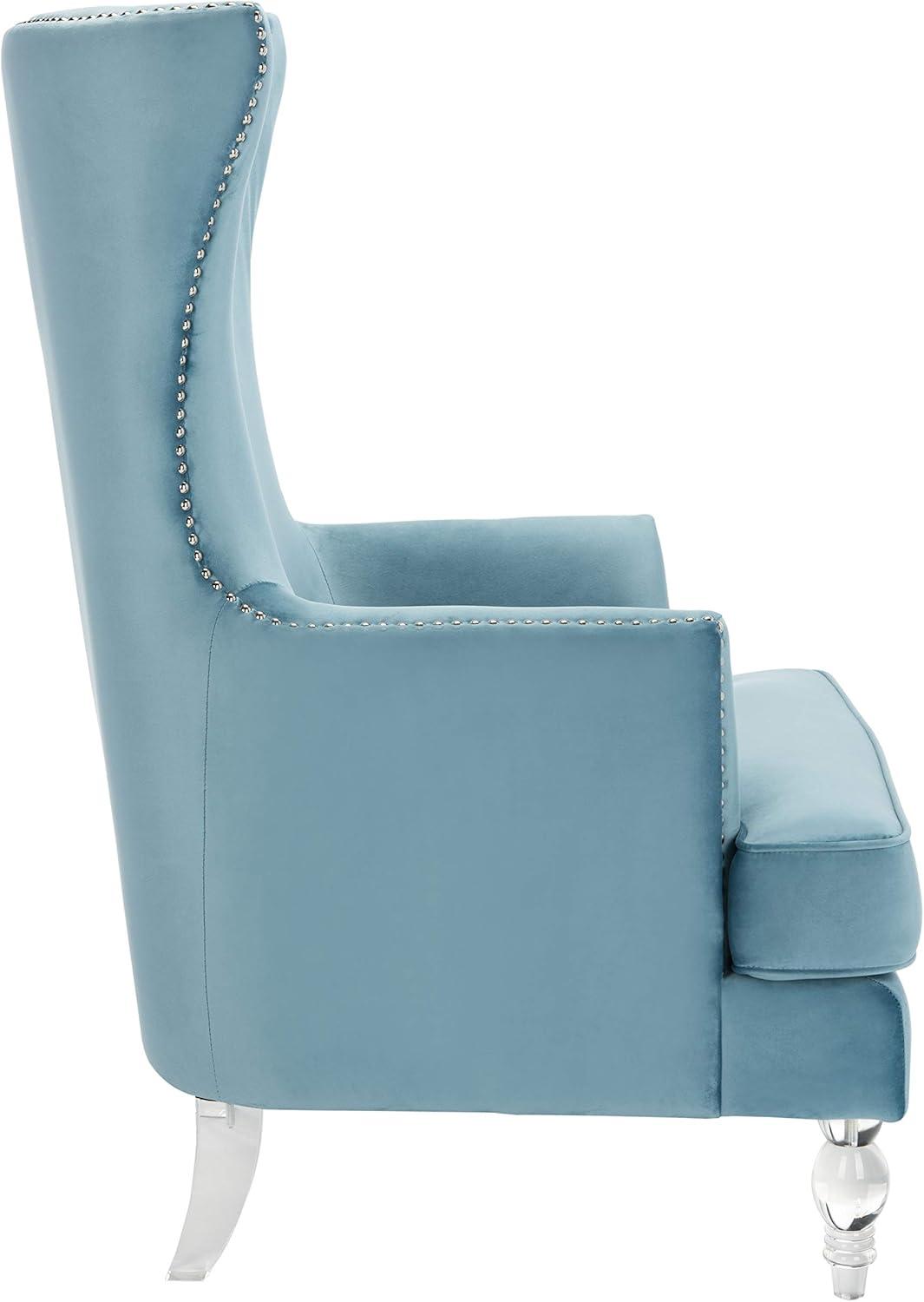 image:imageSafavieh Couture Geode Modern Light Blue Wingback ChairLight Blue