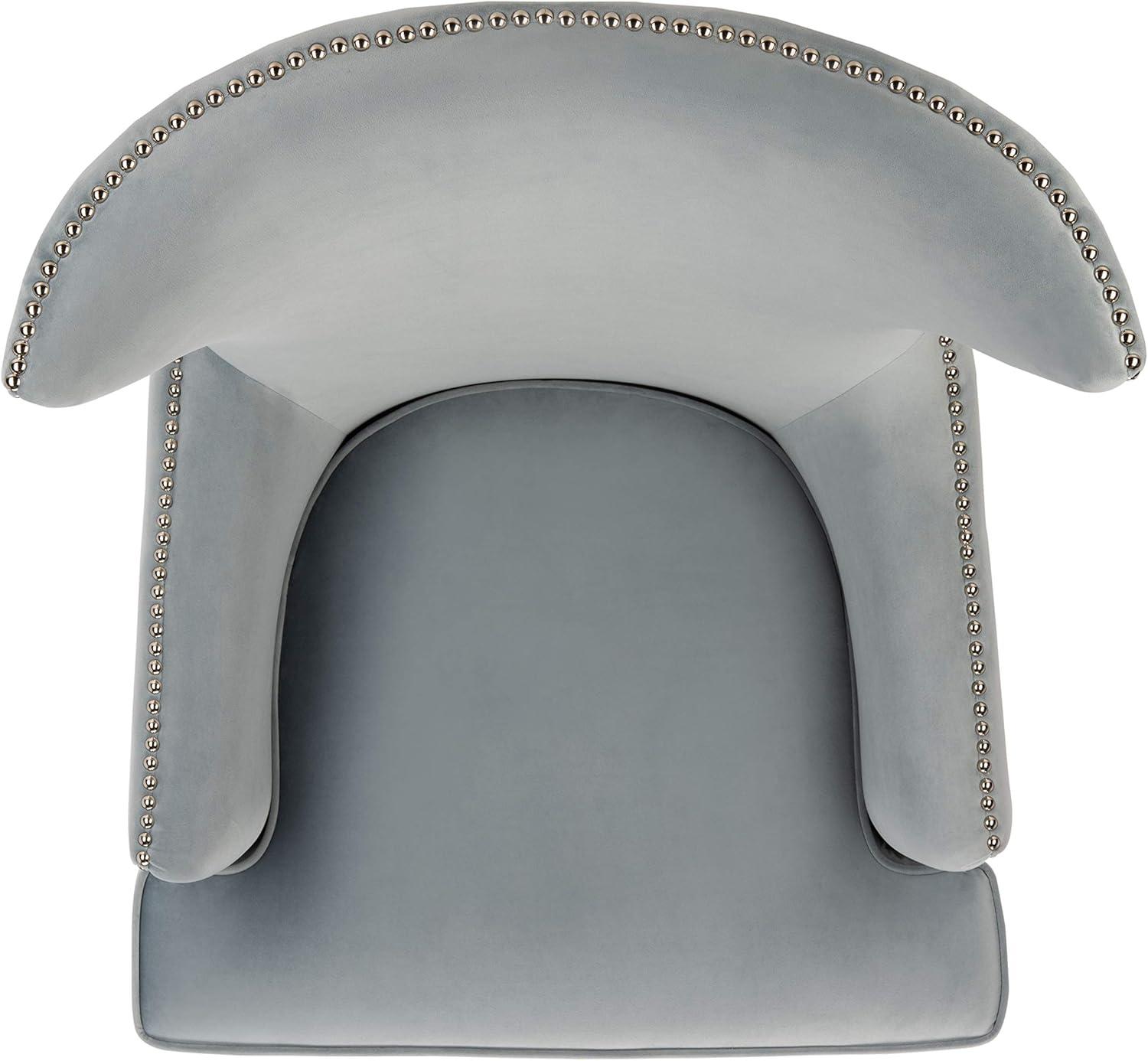 image:imageSafavieh Couture Geode Modern Light Blue Wingback ChairLight Silver