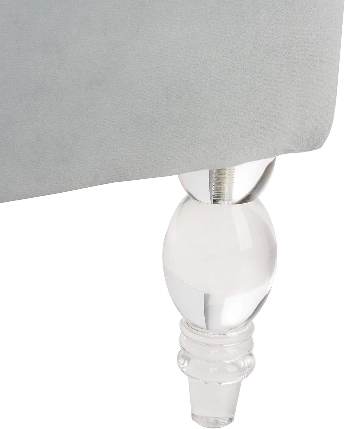 image:imageSafavieh Couture Geode Modern Light Blue Wingback ChairLight Silver