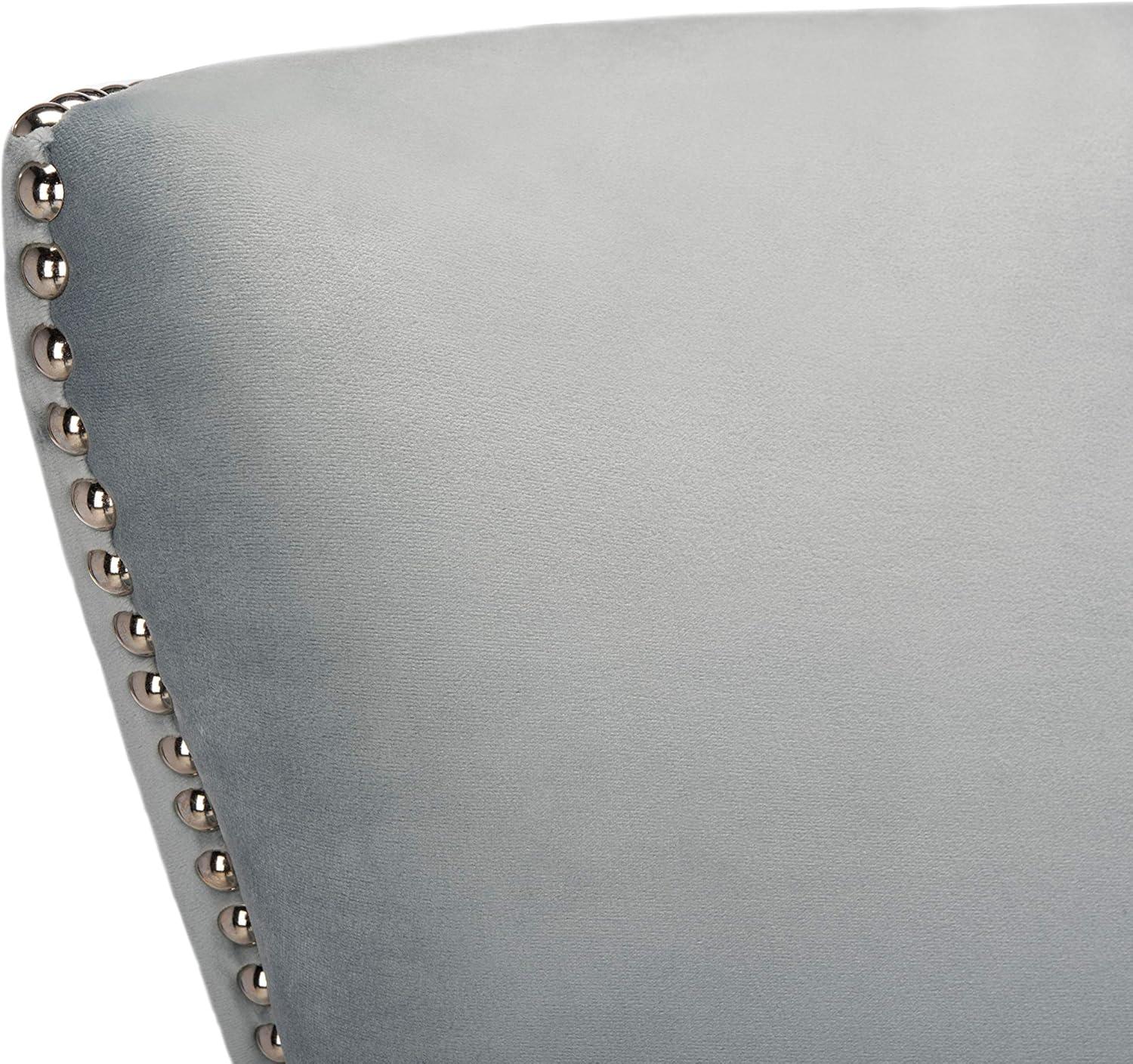 image:imageSafavieh Couture Geode Modern Light Blue Wingback ChairLight Silver