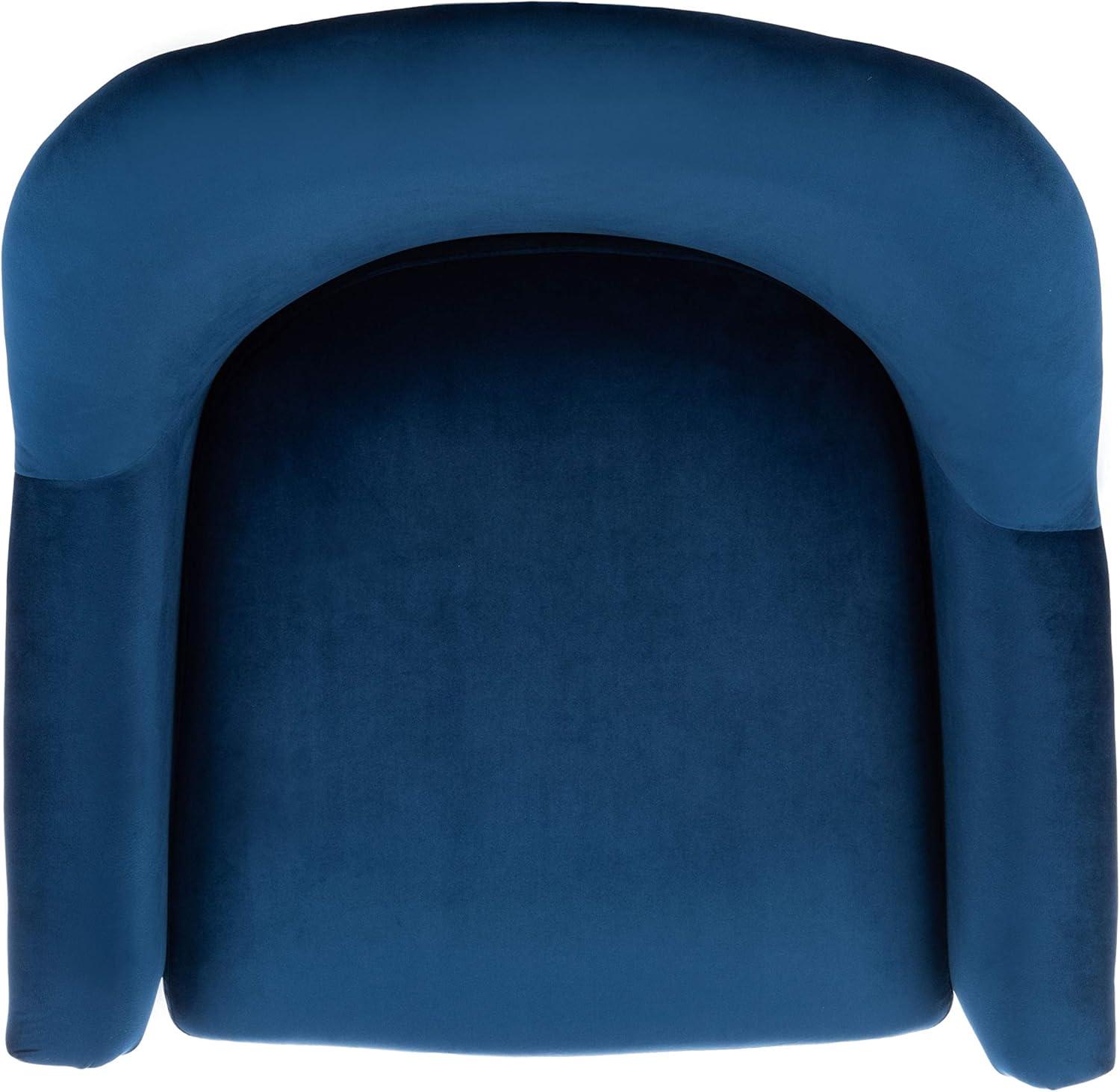 image:imageSafavieh Home Brienne Retro Glam Navy Velvet and Brass Arm ChairNavy Brass