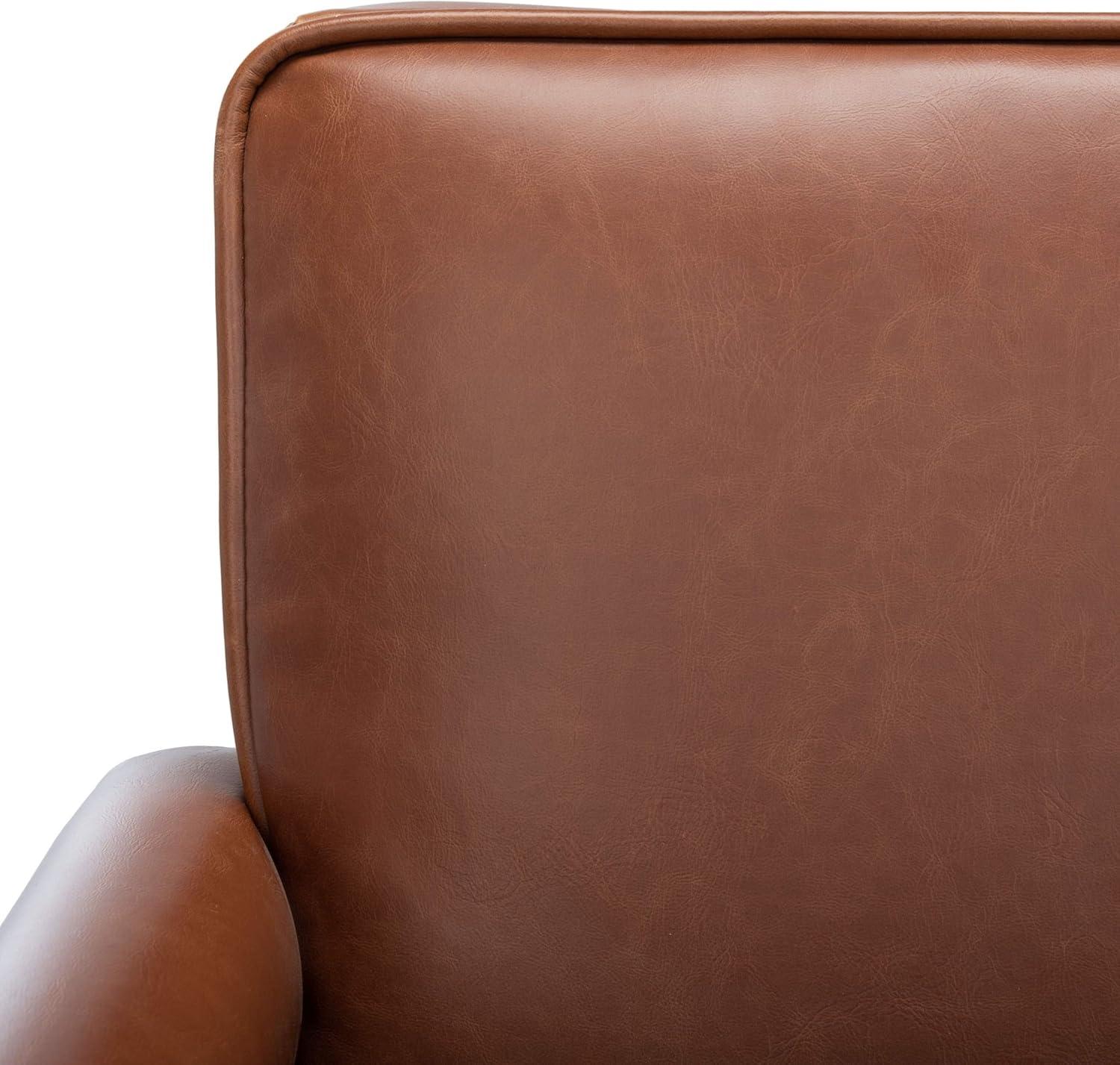 image:imageSafavieh Home Collection Suri Navy and Walnut MidCentury Arm ChairCognac Walnut