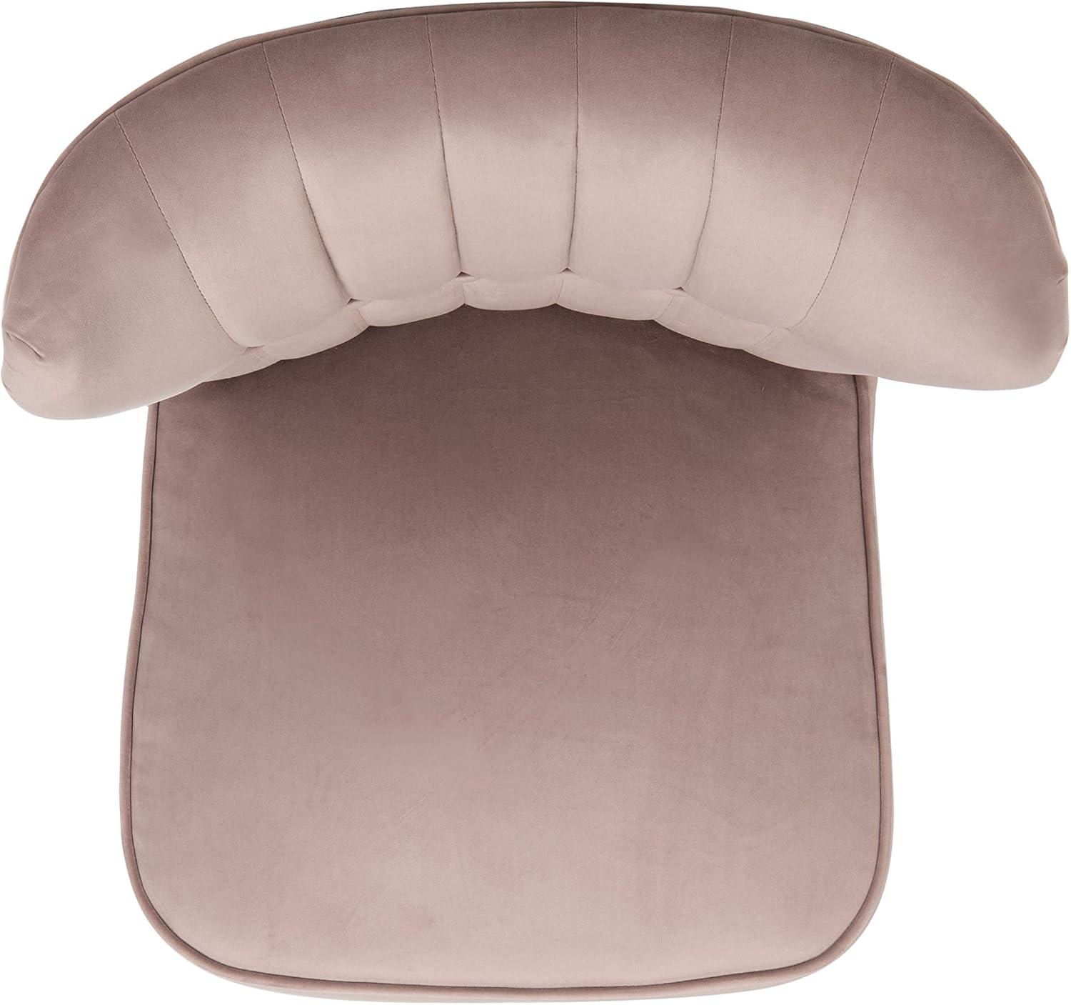 image:imageSafavieh Home June Retro Glam Blush Pink Velvet and Natural Accent ChairMauve Natural