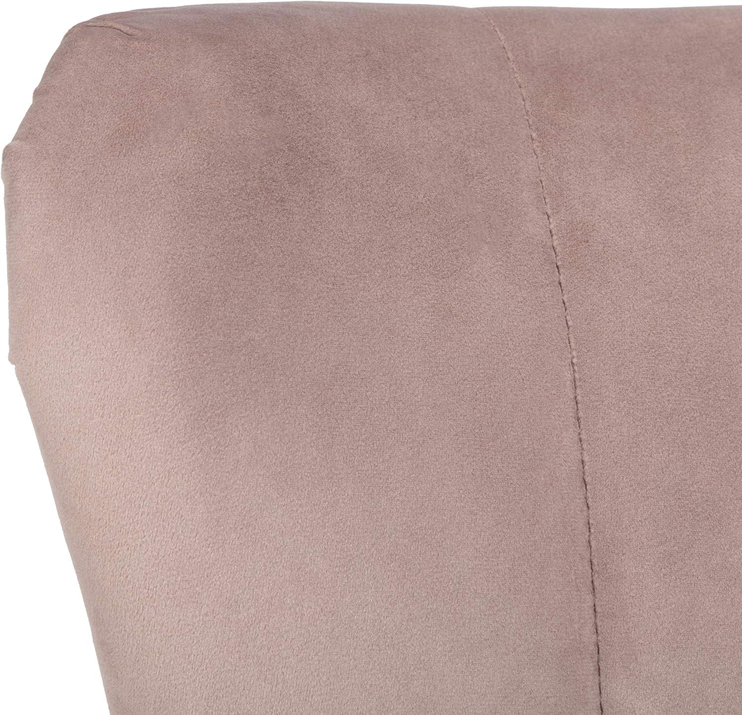 image:imageSafavieh Home June Retro Glam Blush Pink Velvet and Natural Accent ChairMauve Natural