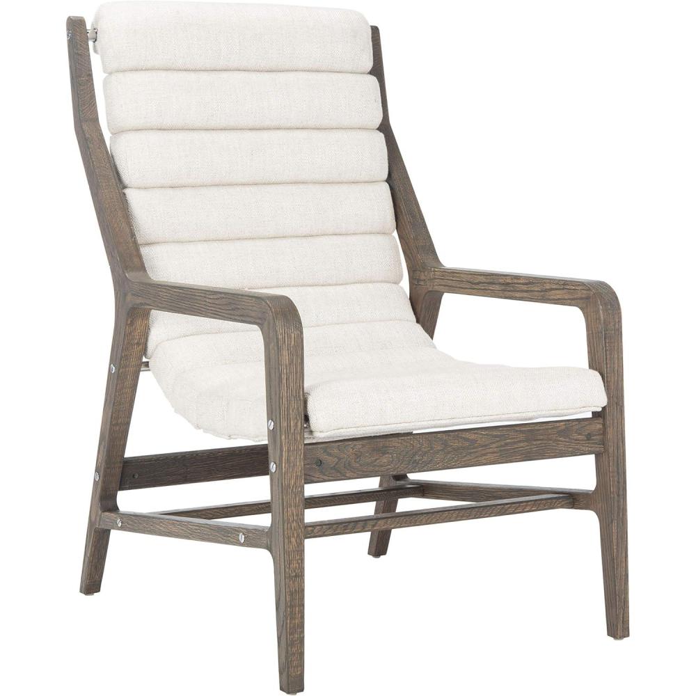 image:imageSafavieh Couture Home Delaney MidCentury White Channel Tufted Accent Chair