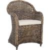 SAFAVIEH Home Collection Callista Yellow Wicker Club Chair(Black Wash)