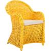 SAFAVIEH Home Collection Callista Yellow Wicker Club Chair(Yellow)
