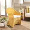 SAFAVIEH Home Collection Callista Yellow Wicker Club Chair(Yellow)