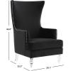 Safavieh Couture Geode Modern Light Blue Wingback Chair(Black)