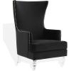 Safavieh Couture Geode Modern Light Blue Wingback Chair(Black)