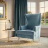 Safavieh Couture Geode Modern Light Blue Wingback Chair(Light Blue)