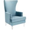 Safavieh Couture Geode Modern Light Blue Wingback Chair(Light Blue)