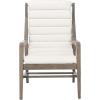 Safavieh Couture Home Delaney Mid-Century White Channel Tufted Accent Chair