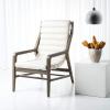 Safavieh Couture Home Delaney Mid-Century White Channel Tufted Accent Chair
