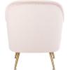 Safavieh Home Brienne Retro Glam Navy Velvet and Brass Arm Chair(Blush / Brass)