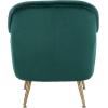 Safavieh Home Brienne Retro Glam Navy Velvet and Brass Arm Chair(Emerald / Brass)