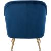 Safavieh Home Brienne Retro Glam Navy Velvet and Brass Arm Chair(Navy / Brass)
