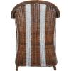 Safavieh Home Collection Hemi Brown & White Striped Wicker Club Chair, Standard